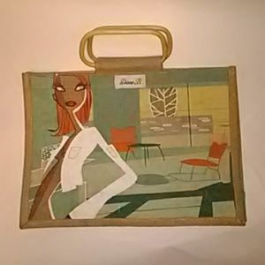 Diane B Jute Tote Handbag